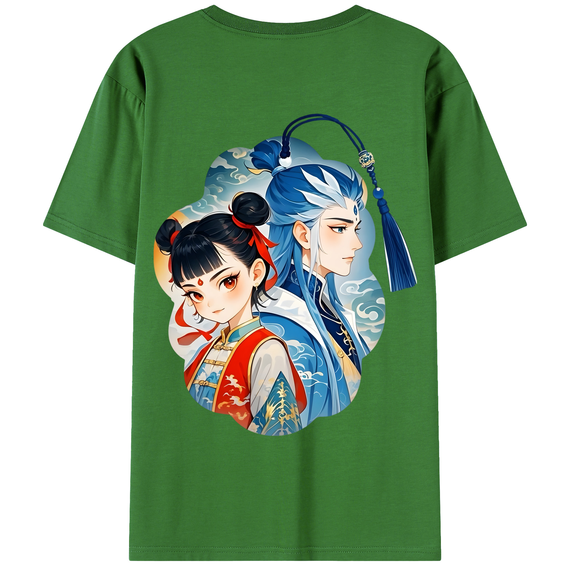 （画像用） Ne Zha 2 ナタ 魔童の大暴れ レディース半袖Tシャツ(バックプリント)